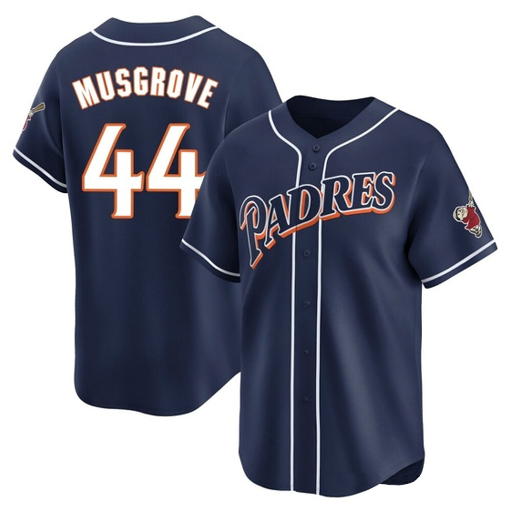 Tlead S.Diego Padres #44 Joe Musgrove Player Navy Cooperstown Collection Limited Home Stitched Jerseys