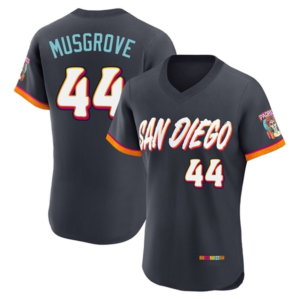 Tlead S.Diego Padres #44 Joe Musgrove Player Obsidian 2026 City Connect Home Limited Elite T-shirt Stitched Jerseys