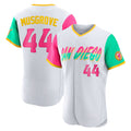 Tlead S.Diego Padres #44 Joe Musgrove Player White City Connect Home Limited Elite Stitched Jerseys