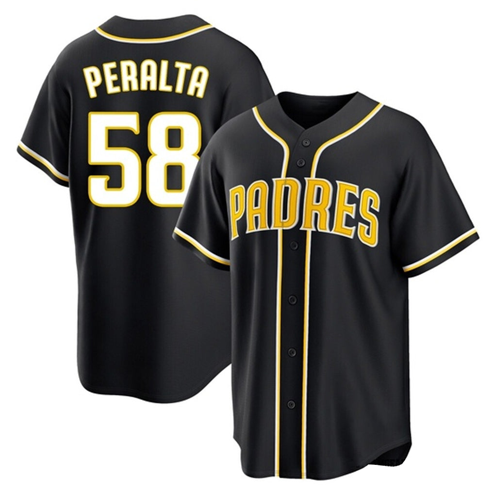 Tlead S.Diego Padres #58 Wandy Peralta Player Black 2026 Fashion Home Stitched Jerseys