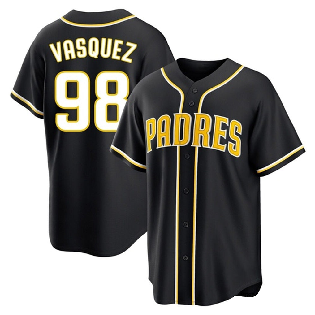 Tlead S.Diego Padres #98 Randy Vasquez Player Black 2026 Fashion Home Stitched Jerseys