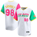 Tlead S.Diego Padres #98 Randy Vasquez Player White City Connect Home Limited Stitched Jerseys