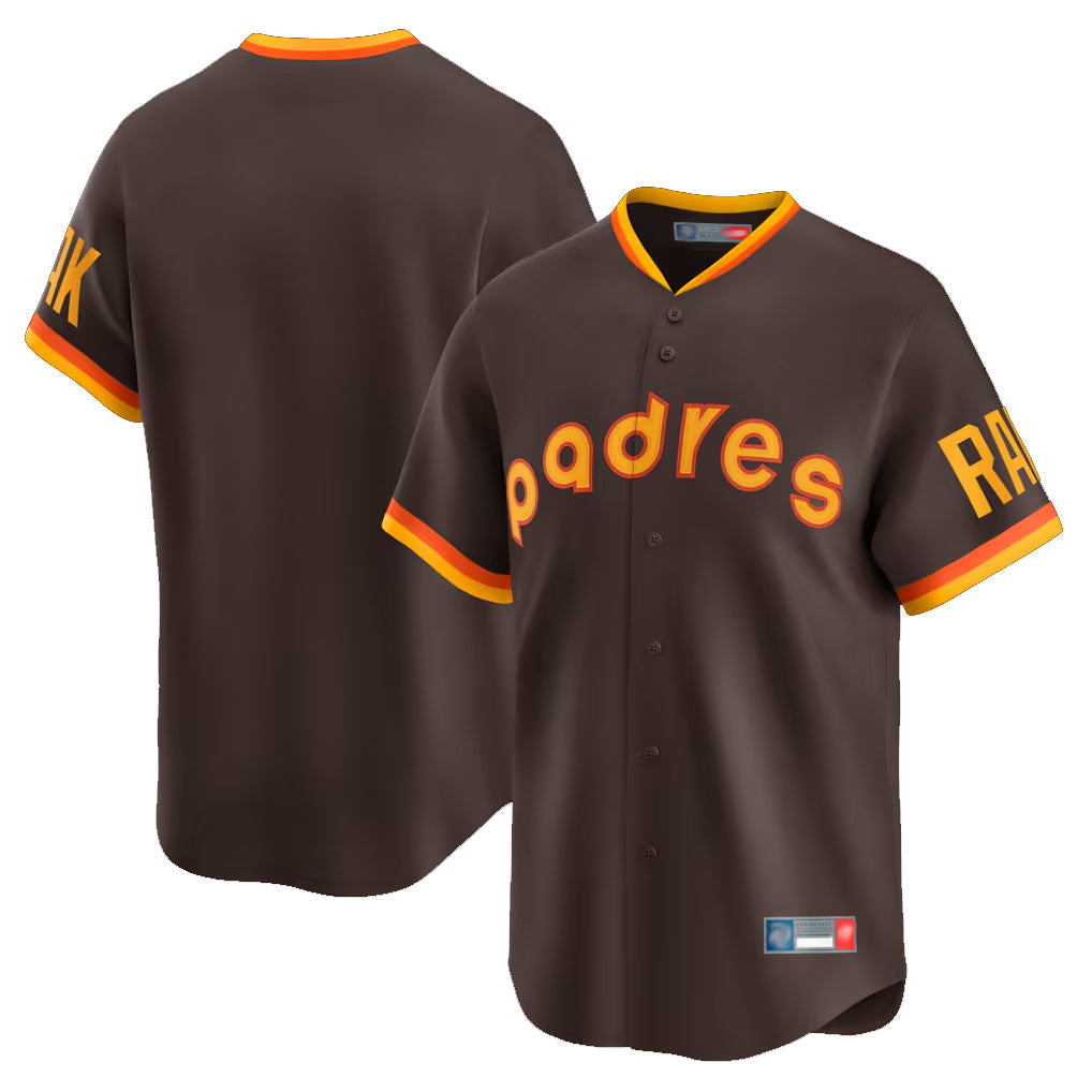 Tlead S.Diego Padres Blank Player Brown Home Cooperstown Collection Limited Stitched Jerseys