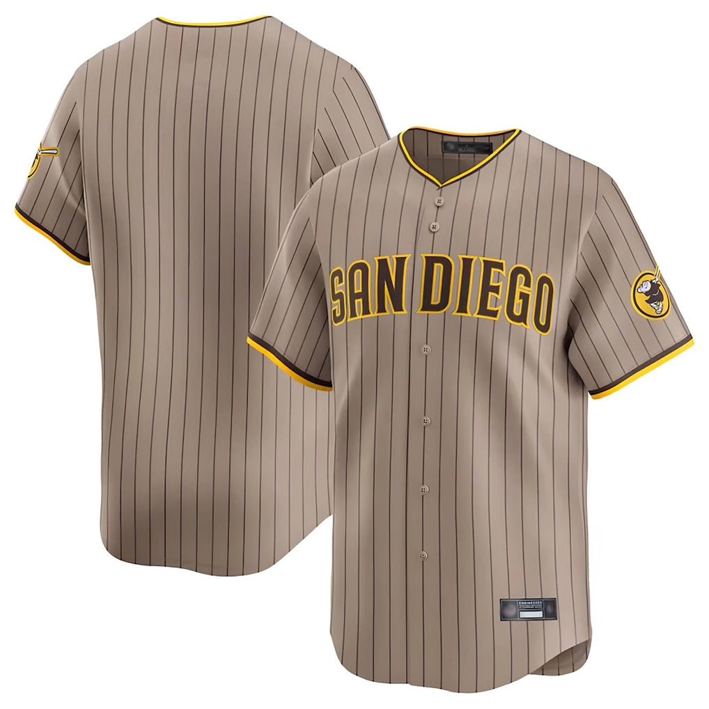 Tlead S.Diego Padres Blank Player Khaki Home Limited Stitched Jerseys
