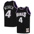 Tlead S.Kings #4 Chris Webber Mitchell & Ness Black 2000-2001 Hardwood Classics Swingman Jerseys