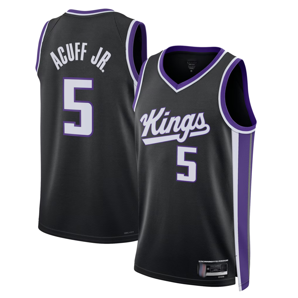 Tlead S.Kings #5 Darius Acuff Jr. Black Swingman Jerseys - Icon Edition