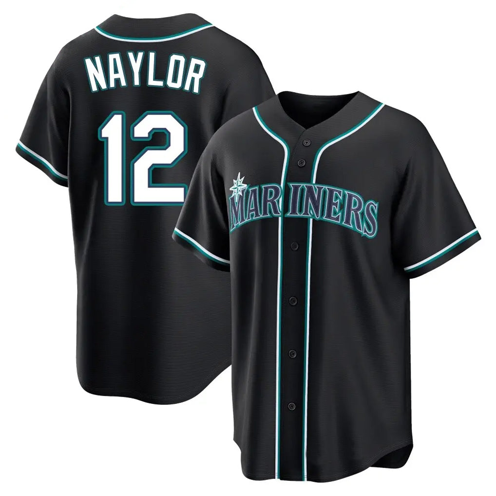 Tlead S.Mariners #12 Josh Naylor Player Black Fashion Home Limited Stitched Jerseys