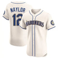 Tlead S.Mariners #12 Josh Naylor Player Cream Home Limited Elite Stitched Jerseys