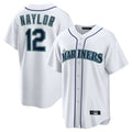 Tlead S.Mariners #12 Josh Naylor Player White Home Game Stitched Jerseys