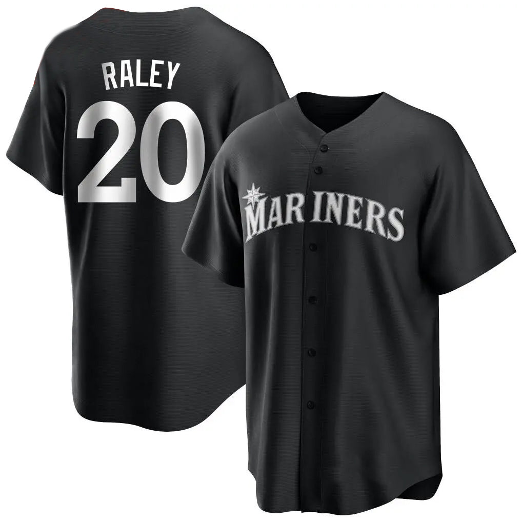 Tlead S.Mariners #20 Luke Raley Player Black Home Limited Stitched Jerseys