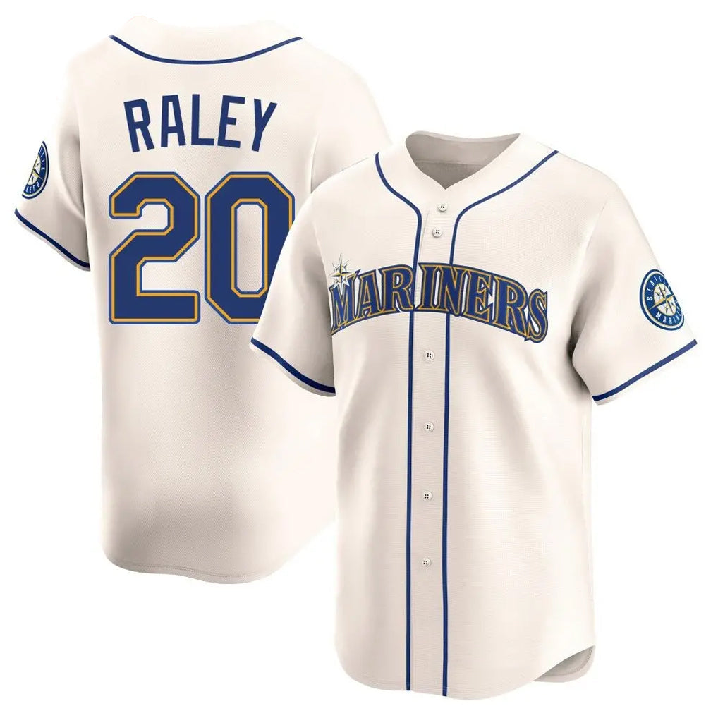 Tlead S.Mariners #20 Luke Raley Player Cream Home Limited Stitched Jerseys