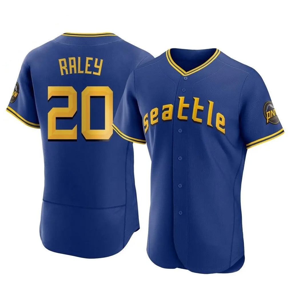 Tlead S.Mariners #20 Luke Raley Player Royal City Connect Home Limited Elite Stitched Jerseys
