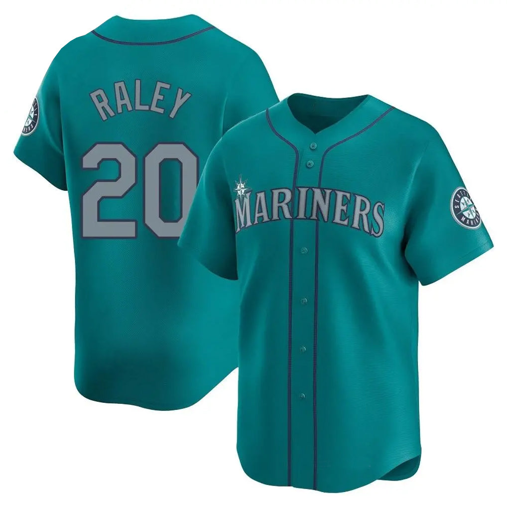 Tlead S.Mariners #20 Luke Raley Player Teal Home Limited Stitched Jerseys