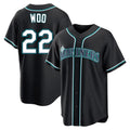 Tlead S.Mariners #22 Bryan Woo Player Black Fashion Home Limited Stitched Jerseys