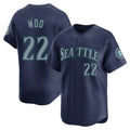 Tlead S.Mariners #22 Bryan Woo Player Navy Home Limited Stitched Jerseys