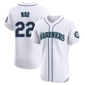 Tlead S.Mariners #22 Bryan Woo Player White Home Limited Elite Stitched Jerseys