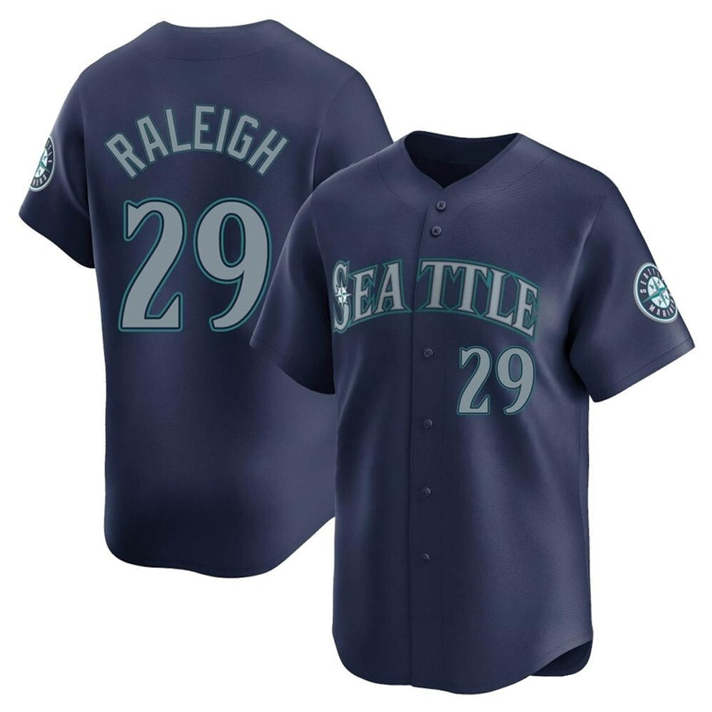 Tlead S.Mariners #29 Cal Raleigh Player Navy Home Limited Stitched Jerseys