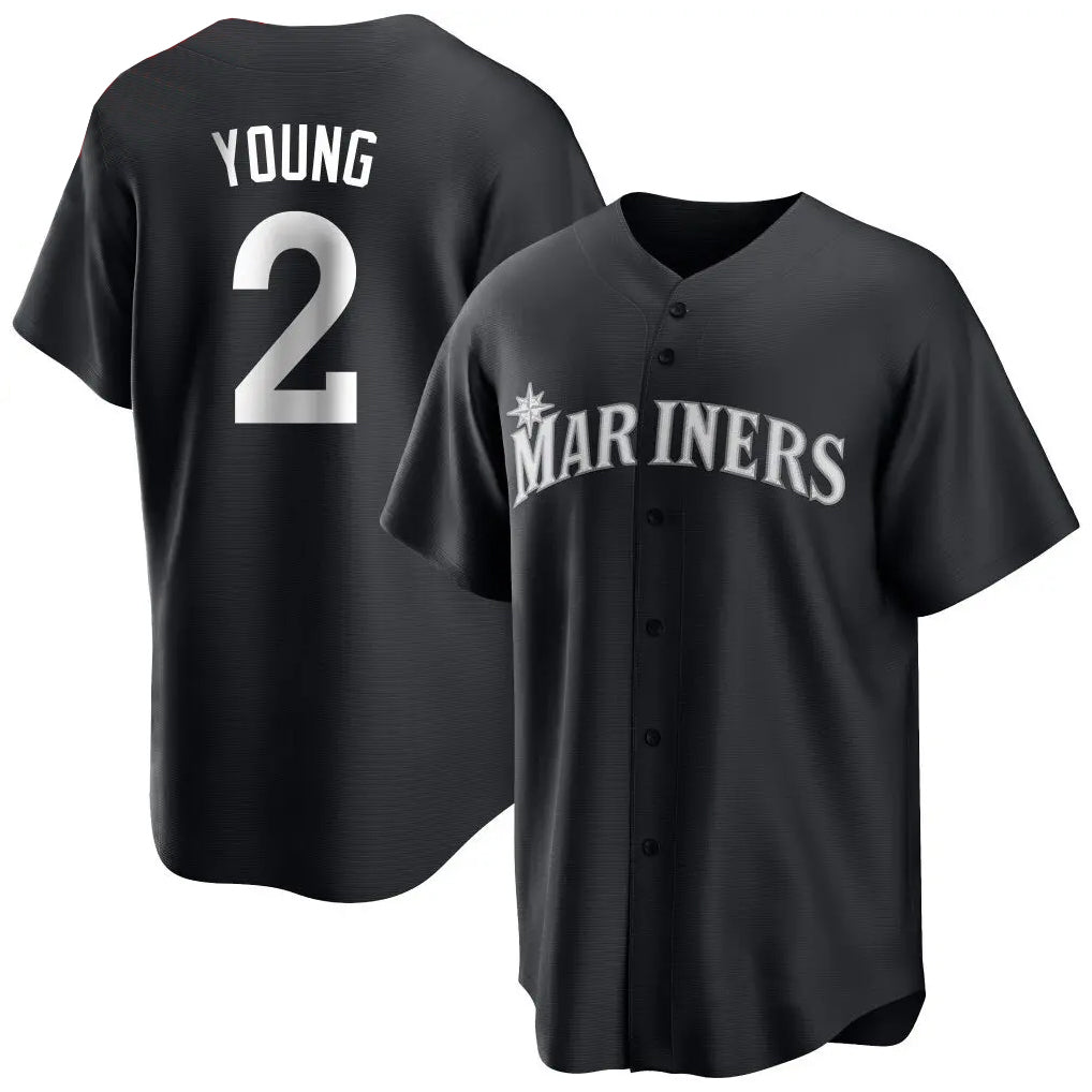Tlead S.Mariners #2 Cole Young Player Black Home Limited Stitched Jerseys