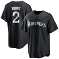 Tlead S.Mariners #2 Cole Young Player Black Home Limited Stitched Jerseys