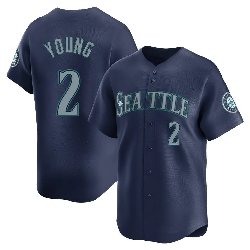 Tlead S.Mariners #2 Cole Young Player Navy Home Limited Stitched Jerseys