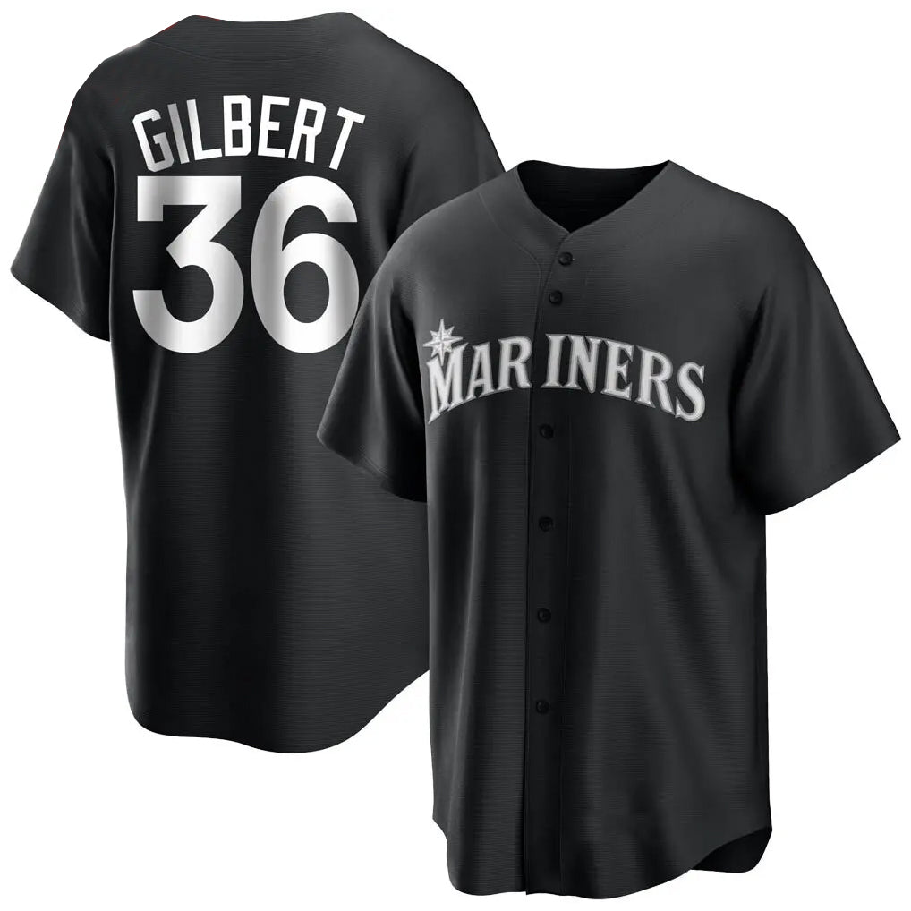 Tlead S.Mariners #36 Logan Gilbert Player Black Home Limited Stitched Jerseys