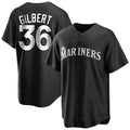 Tlead S.Mariners #36 Logan Gilbert Player Black Home Limited Stitched Jerseys