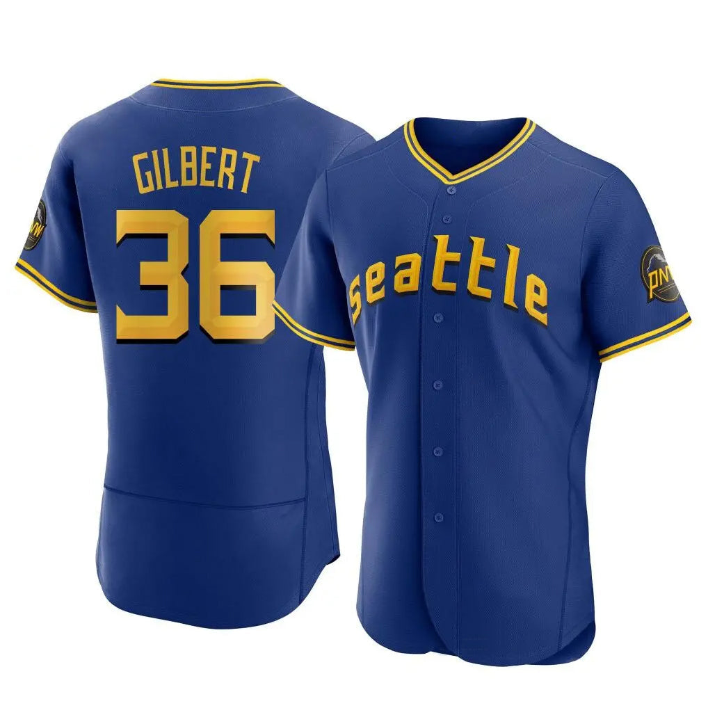 Tlead S.Mariners #36 Logan Gilbert Player Royal City Connect Home Limited Elite Stitched Jerseys