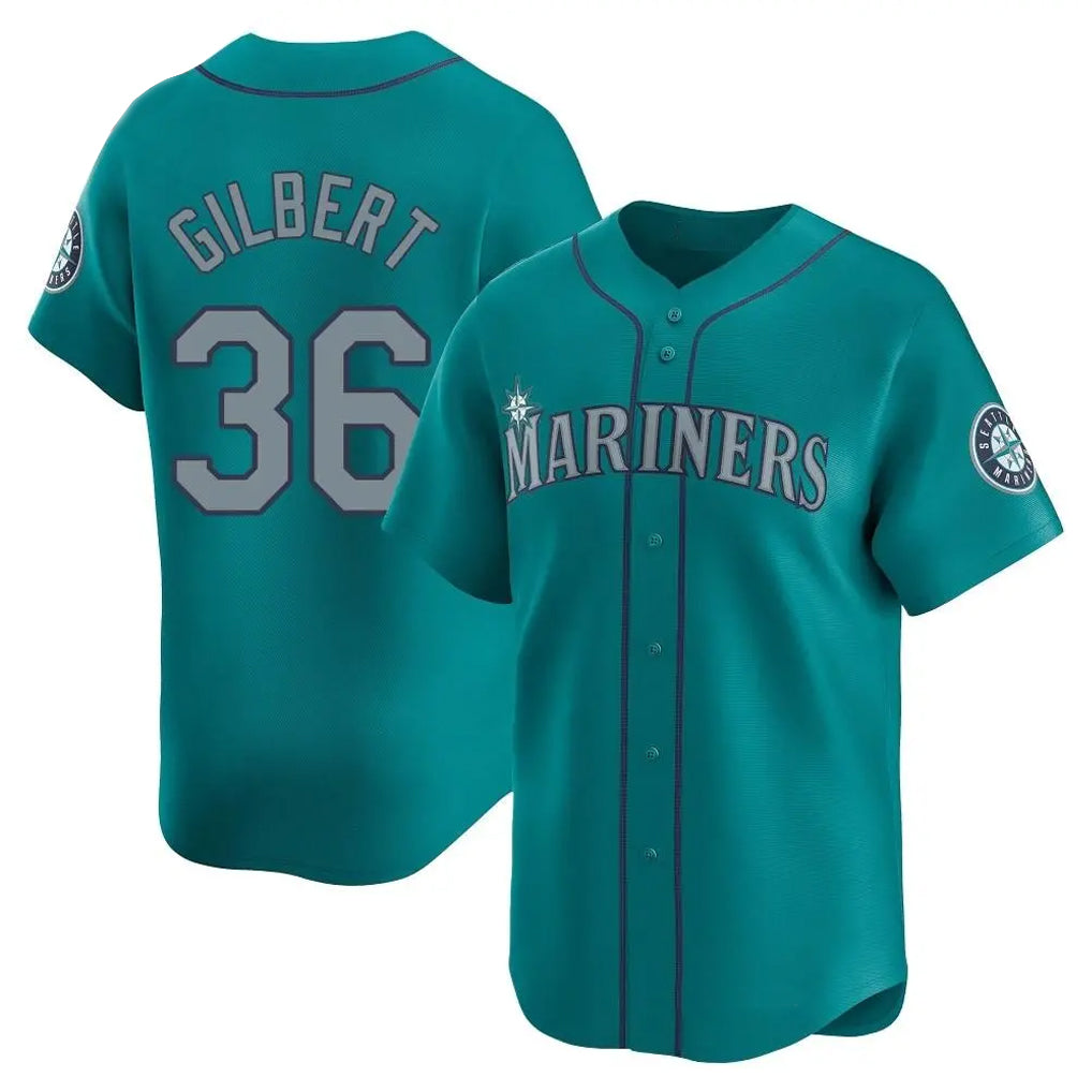 Tlead S.Mariners #36 Logan Gilbert Player Teal Home Limited Stitched Jerseys