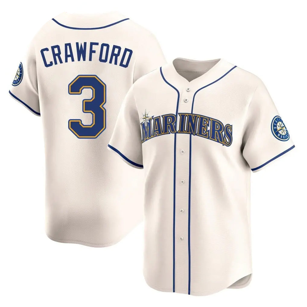 Tlead S.Mariners #3 J.P. Crawford Player Cream Home Limited Stitched Jerseys