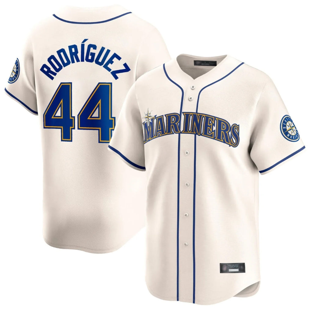 Tlead S.Mariners #44 Julio Rodriguez Player Cream Home Limited Stitched Jerseys