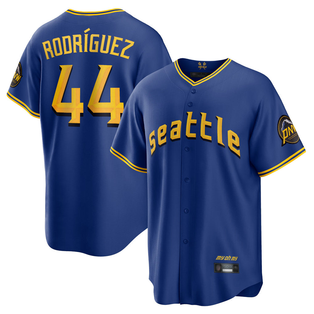 Tlead S.Mariners #44 Julio Rodriguez Player Royal City Connect Home Game Stitched Jerseys