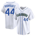 Tlead S.Mariners #44 Julio Rodriguez Player White Pitch Fashion Game Stitched Jerseys