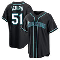 Tlead S.Mariners #51 Ichiro Suzuki Player Black Fashion Home Limited Stitched Jerseys
