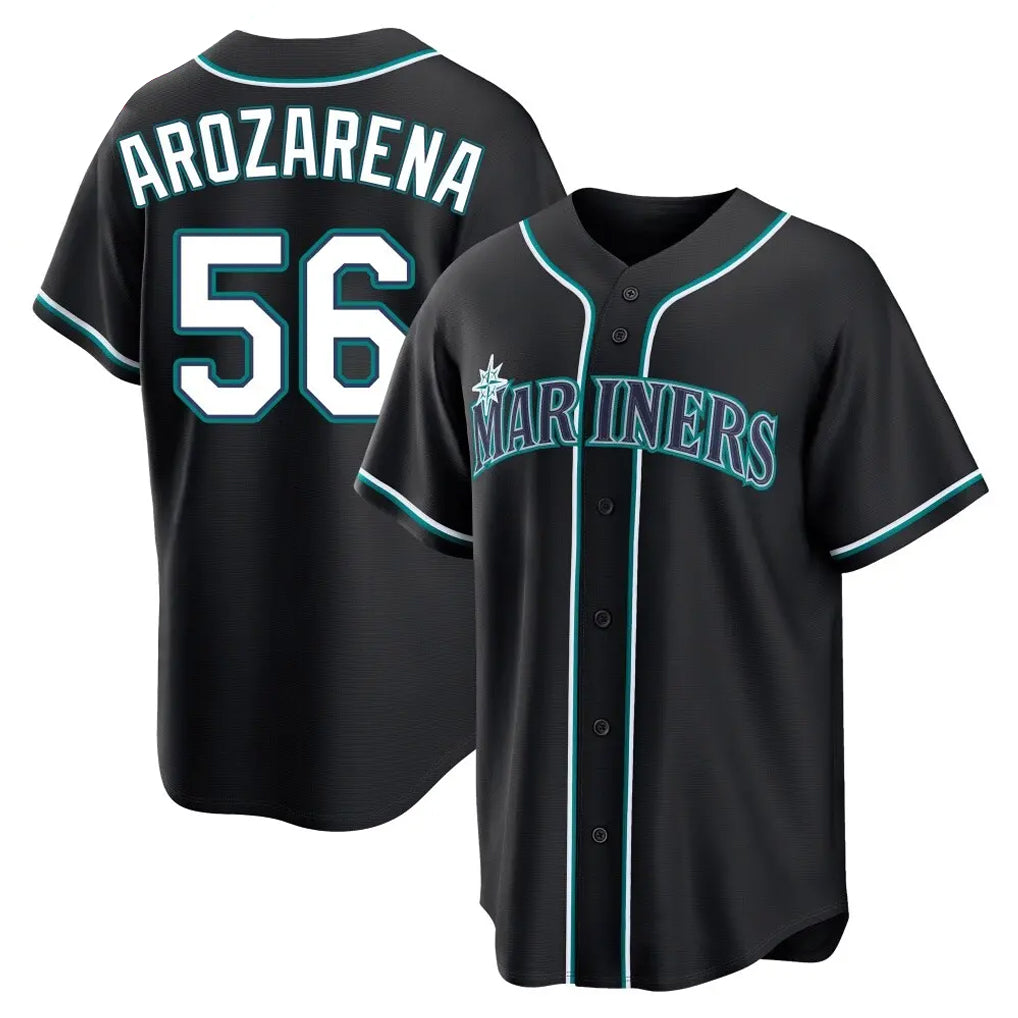 Tlead S.Mariners #56 Randy Arozarena Player Black Fashion Home Limited Stitched Jerseys