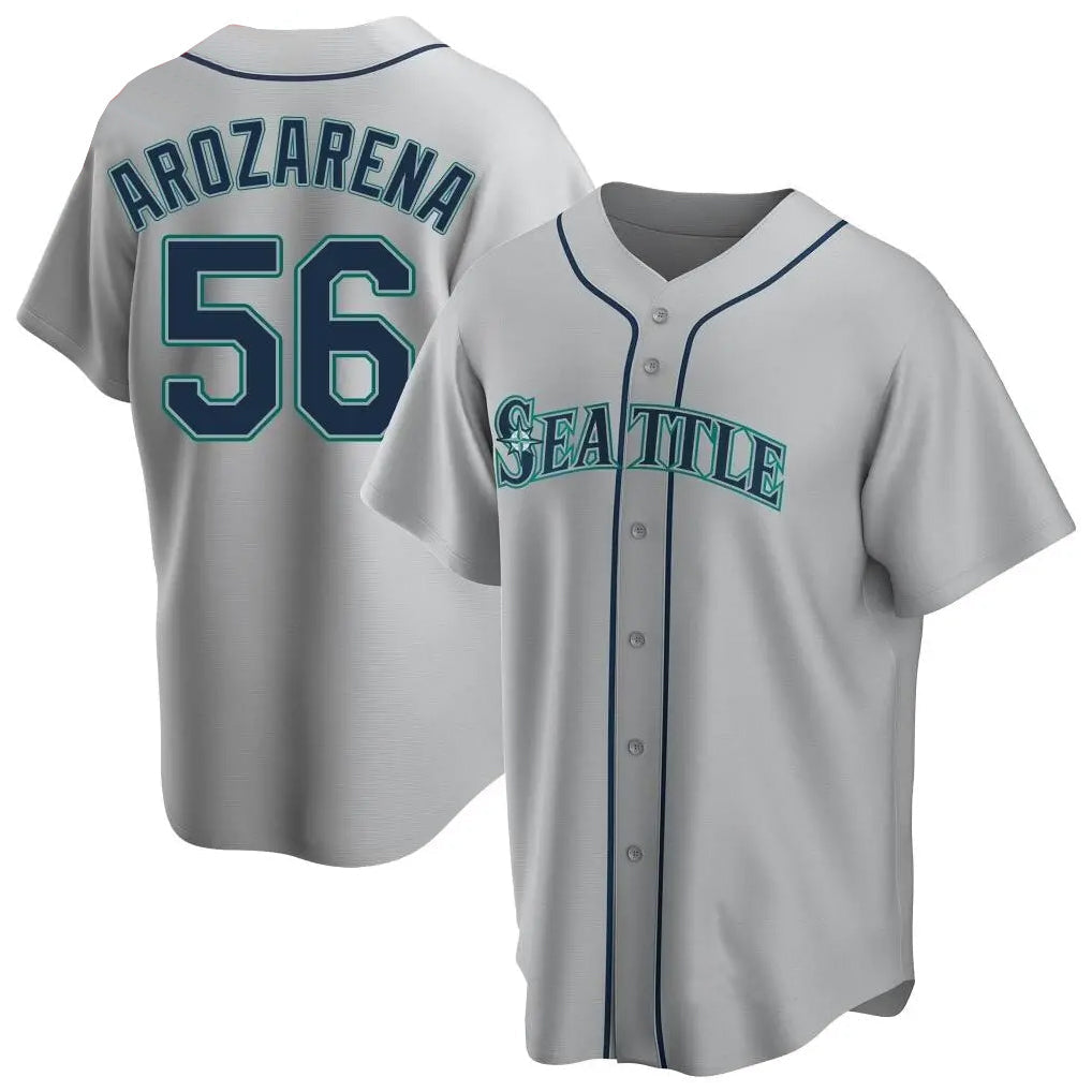Tlead S.Mariners #56 Randy Arozarena Player Gray Home Game Stitched Jerseys