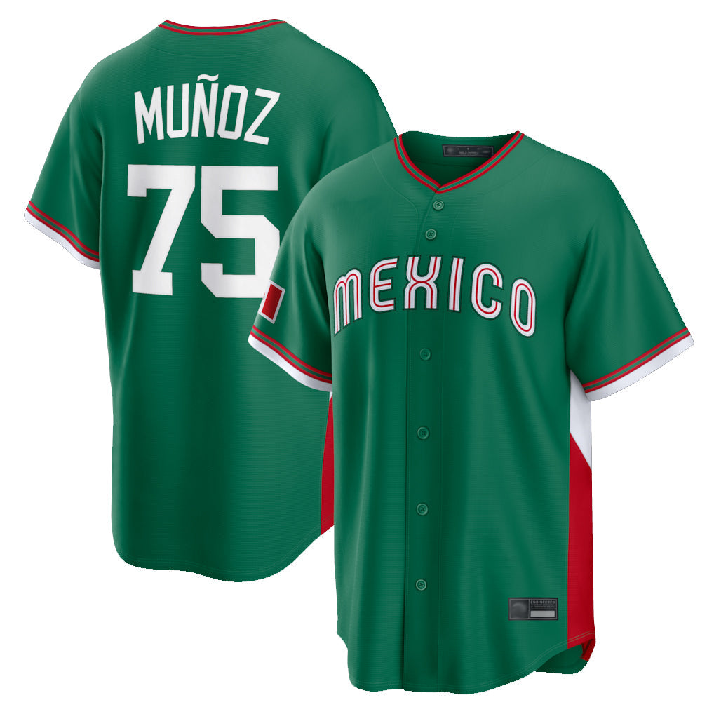 Tlead S.Mariners #75 Andres Munoz Player Green 2026 World Classic Road Home Limited Stitched Jerseys