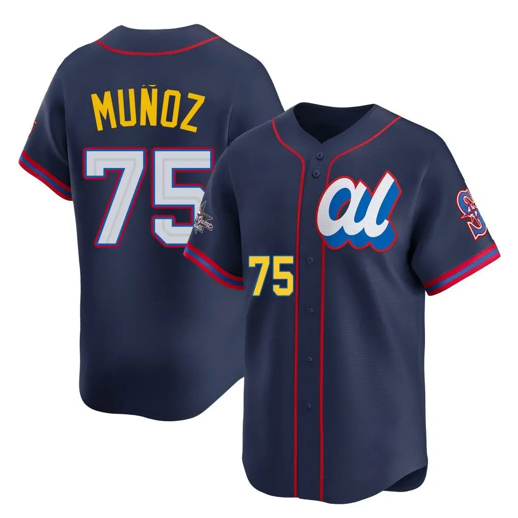 Tlead S.Mariners #75 Andres Munoz Player Navy Limited American League All-Star Edition Stitched Jerseys