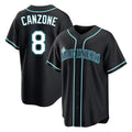 Tlead S.Mariners #8 Dominic Canzone Player Black Fashion Home Limited Stitched Jerseys