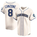 Tlead S.Mariners #8 Dominic Canzone Player Cream Home Limited Stitched Jerseys