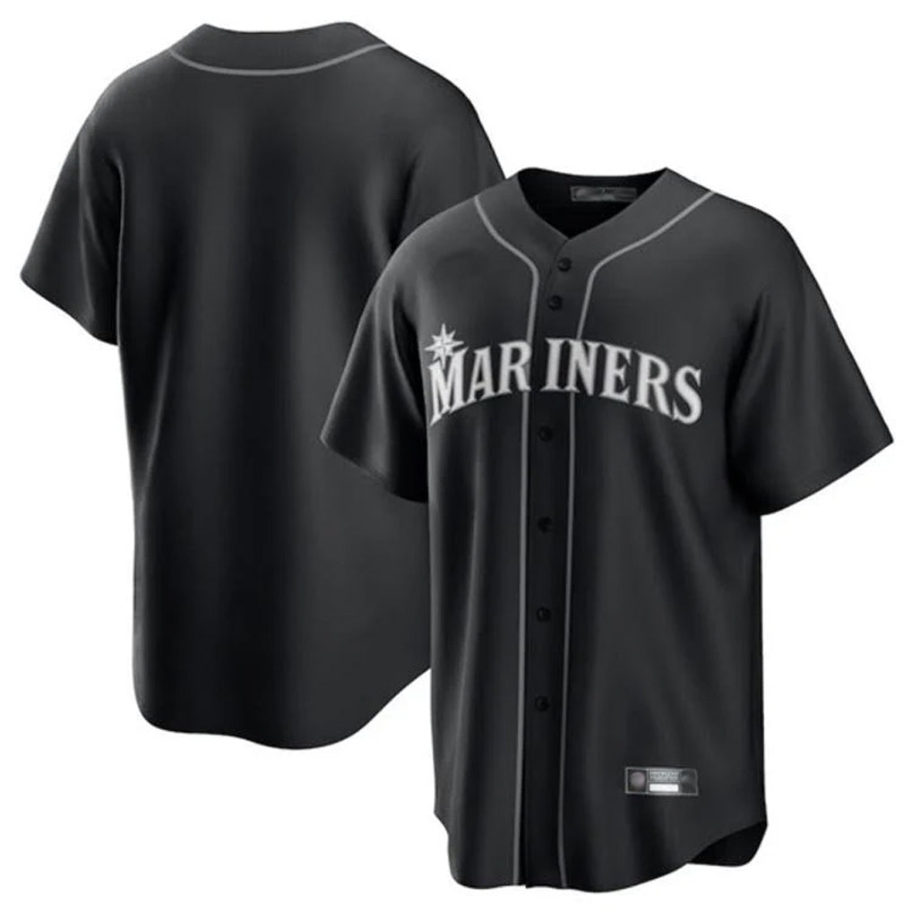 Tlead S.Mariners Blank Player Black Home Limited Stitched Jerseys
