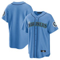 Tlead S.Mariners Blank Player Light Blue Home Limited Stitched Jerseys