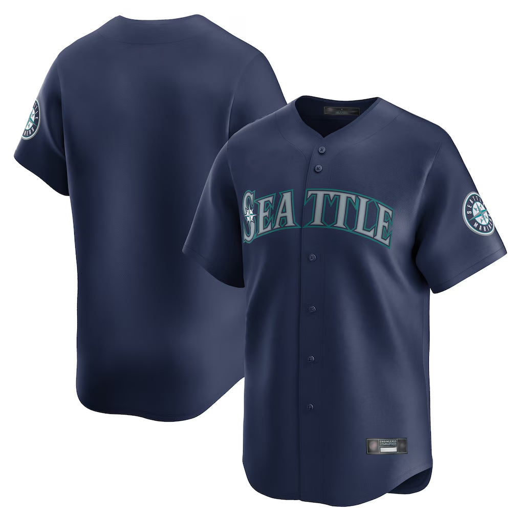 Tlead S.Mariners Blank Player Navy Home Limited Stitched Jerseys