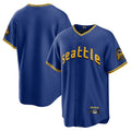 Tlead S.Mariners Blank Player Royal City Connect Home Game Stitched Jerseys