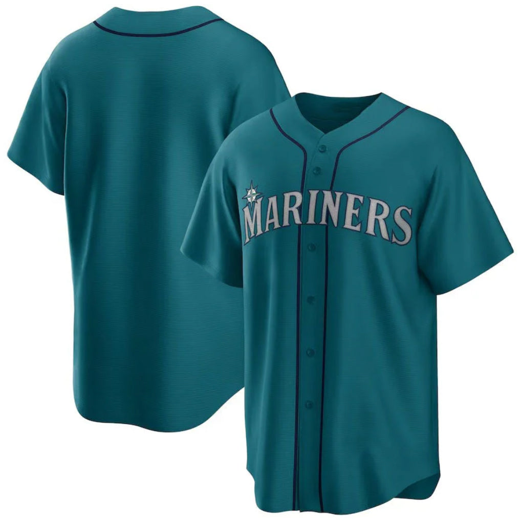 Tlead S.Mariners Blank Player Teal Home Game Stitched Jerseys