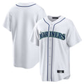 Tlead S.Mariners Blank Player White Home Game Stitched Jerseys