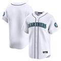 Tlead S.Mariners Blank Player White Home Limited Stitched Jerseys