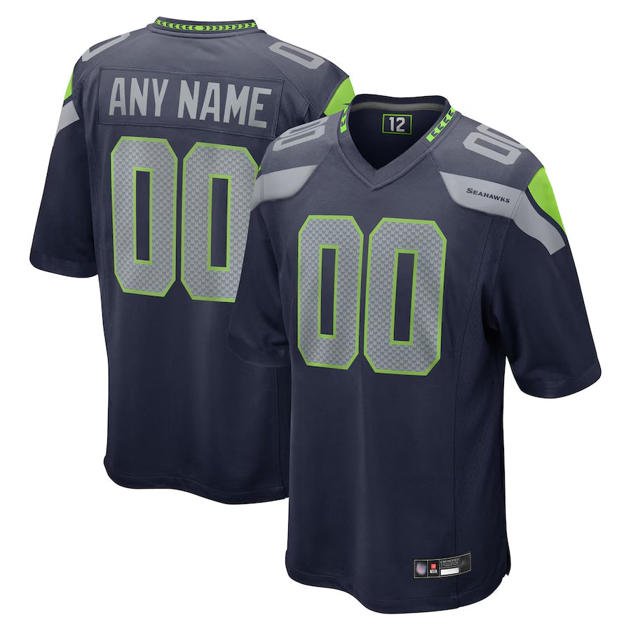 Tlead Custom S.Seahawks Home Game Stitched Jerseys