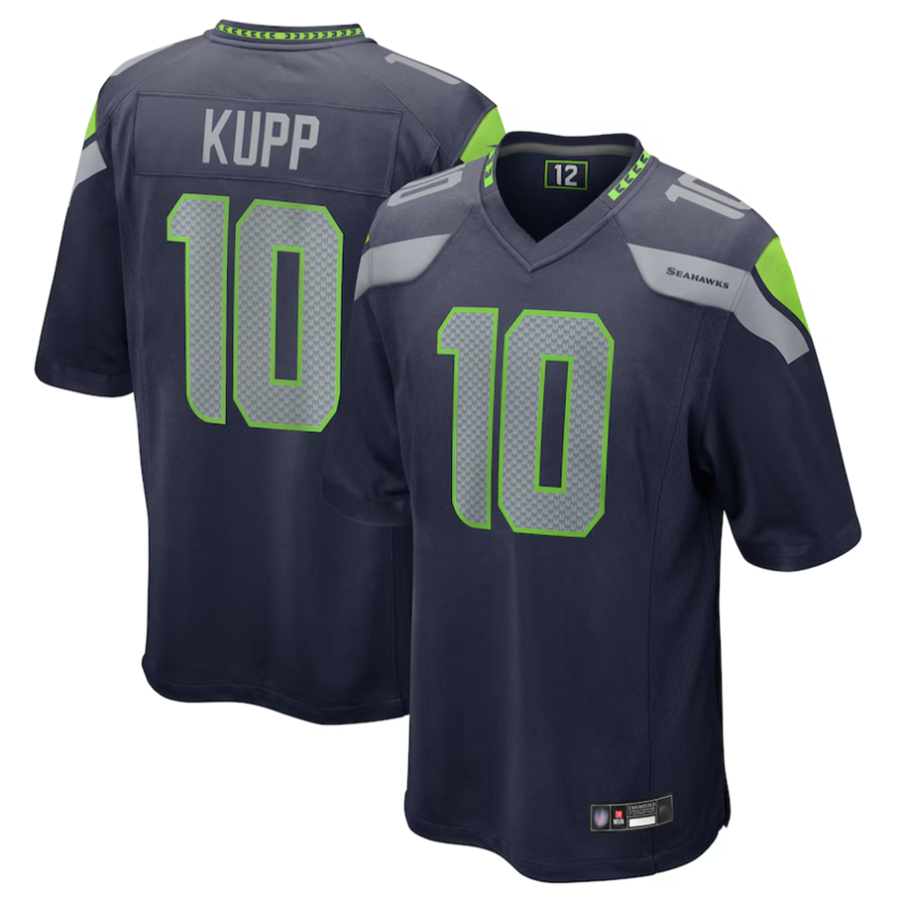 Tlead S.Seahawks #10 Cooper Kupp Player College Navy Game Stitched Jerseys