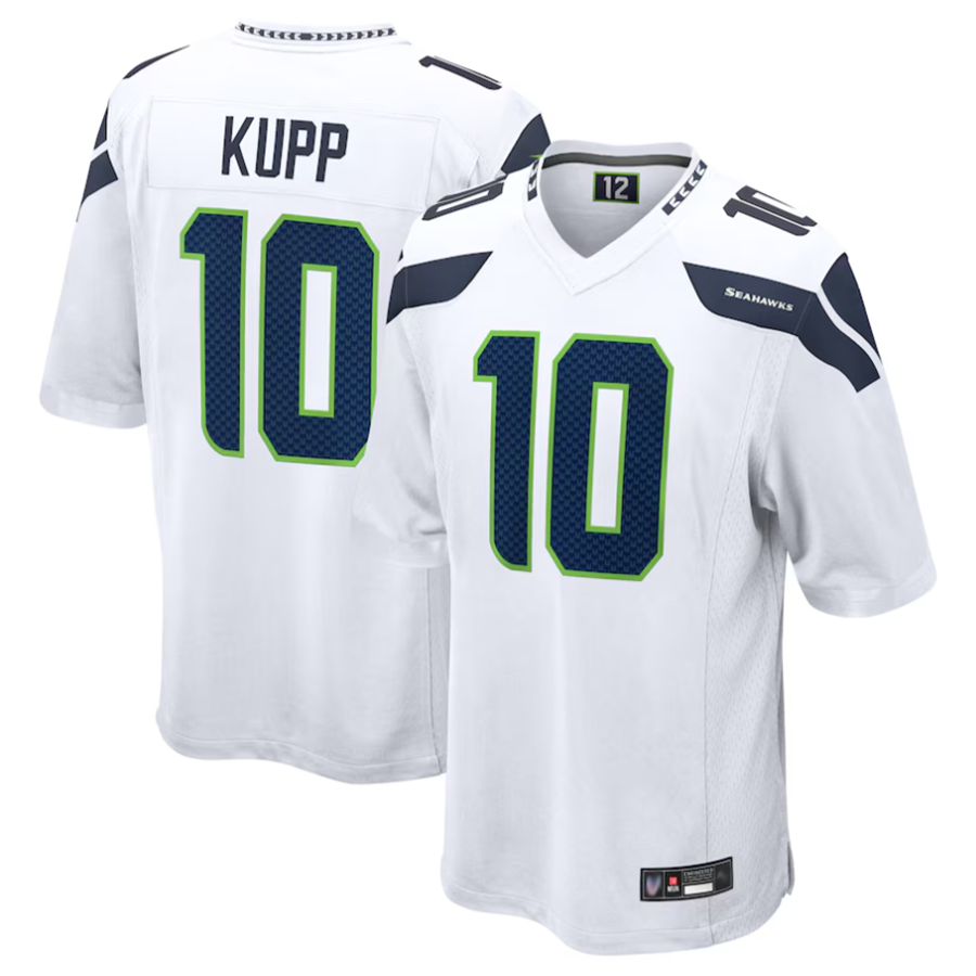 Tlead S.Seahawks #10 Cooper Kupp Player White Replica Game Stitched Jerseys
