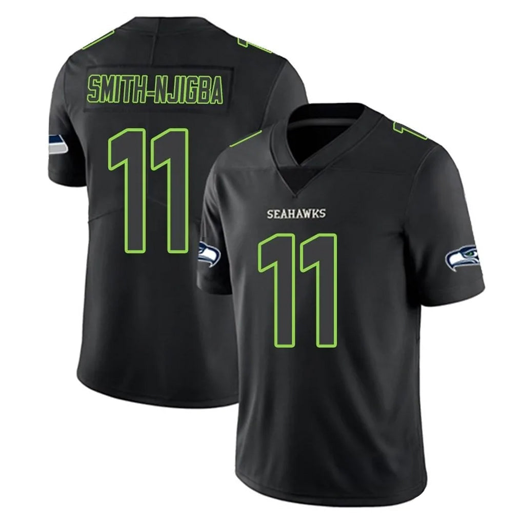 Tlead S.Seahawks #11 Jaxon Smith-Njigba Player Black Impact Limited Home Game Stitched Jerseys
